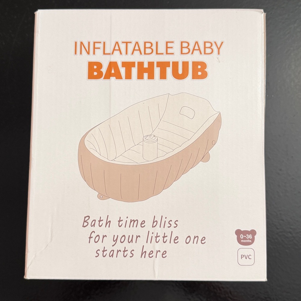MINK Inflatable Baby Bathtub in Cream and Orange